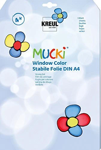KREUL Spezialfolie Window Color MUCKI stabile Folie Glasmalerei Fenster DIN A4