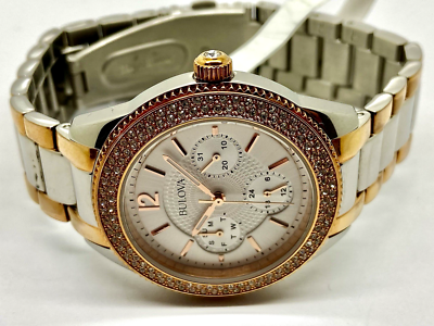 NEW Bulova 98N100 Two-tone Watch, SteelRose Gold Bulova Women main image 4