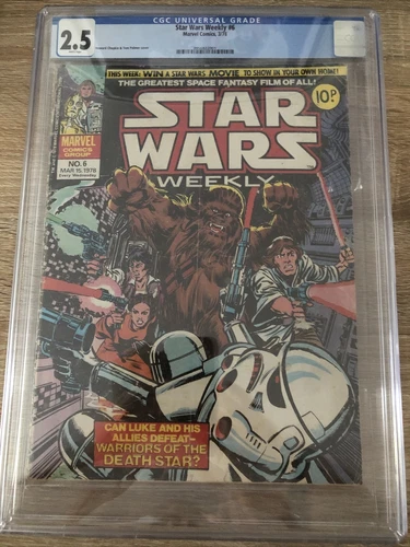 CGC 2.5 - Star Wars Weekly #6 - 15 Mar 1978 - Marvel UK - See Photos - RARE