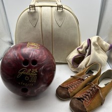 Brunswick Galaxy 300 Bowling Ball, Bag, Shoes And Rag Bowling Kit