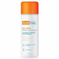 AcneFree Oil-Free Acne Cleanser with 2.5 Benzoyl Peroxide Acne Treatment 8 oz