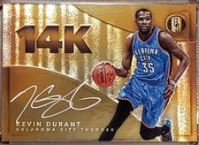 Kevin Durant - 2015 Gold Standard Basketball - 14K Autographs /40 (ON-CARD AUTO)