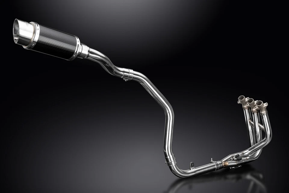 Silenciador de carbono redondo Triumph Daytona 675 2009-2012 escape completo 3-1 8" Foto 3 de 4