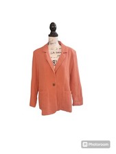 Stoosh Designer Business Casual Career Coral Blazer Womens Size Large