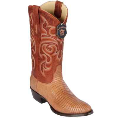 LOS ALTOS DULL COGNAC TEJU LIZARD ROUND TOE WESTERN COWBOY BOOT 65G0703 D WIDTH LOS ALTOS MEN COGNAC TEJU LIZARD ROUND TOE WESTERN COWBOY  main image 4