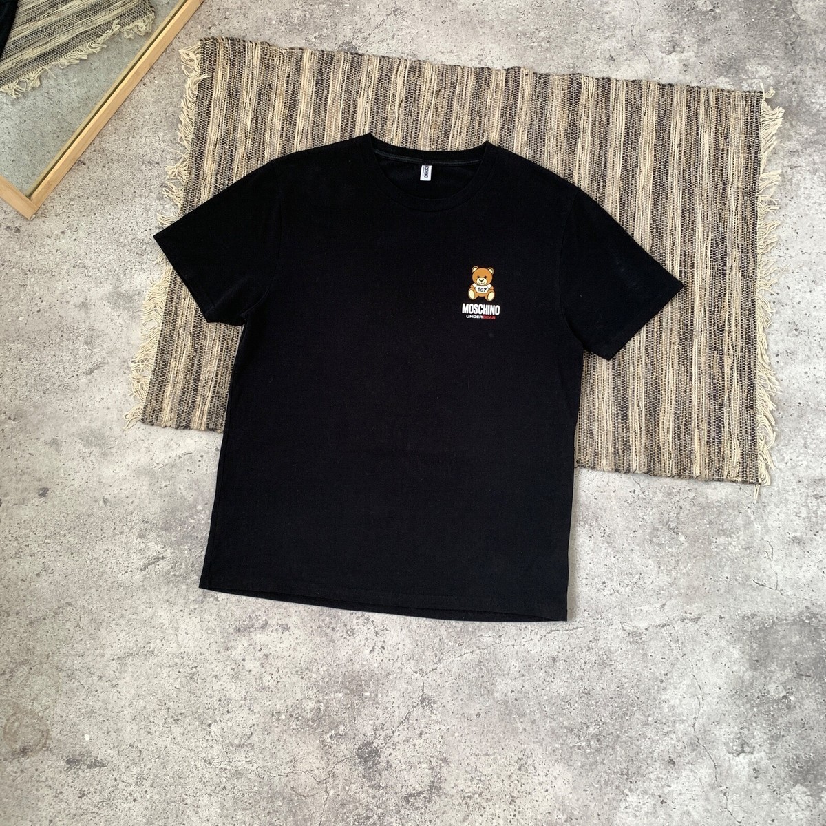 Moschino UnderBear Black Graphic Tee Shirt Size L | eBay