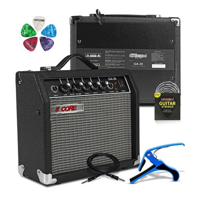 5 Core Guitar Amp 20W Amplifier for Electric Bass Acoustic Practice Amps Small P