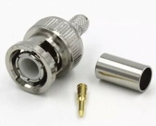 BNC Plug Crimp Connector 1X for RG8X LMR240 RFC240 Coax Male USA