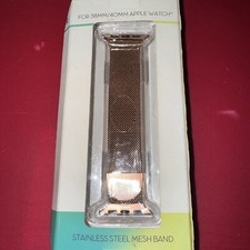 WITHit Stainless Steel Mesh Band for 38mm/40mm Apple Watch Gold 