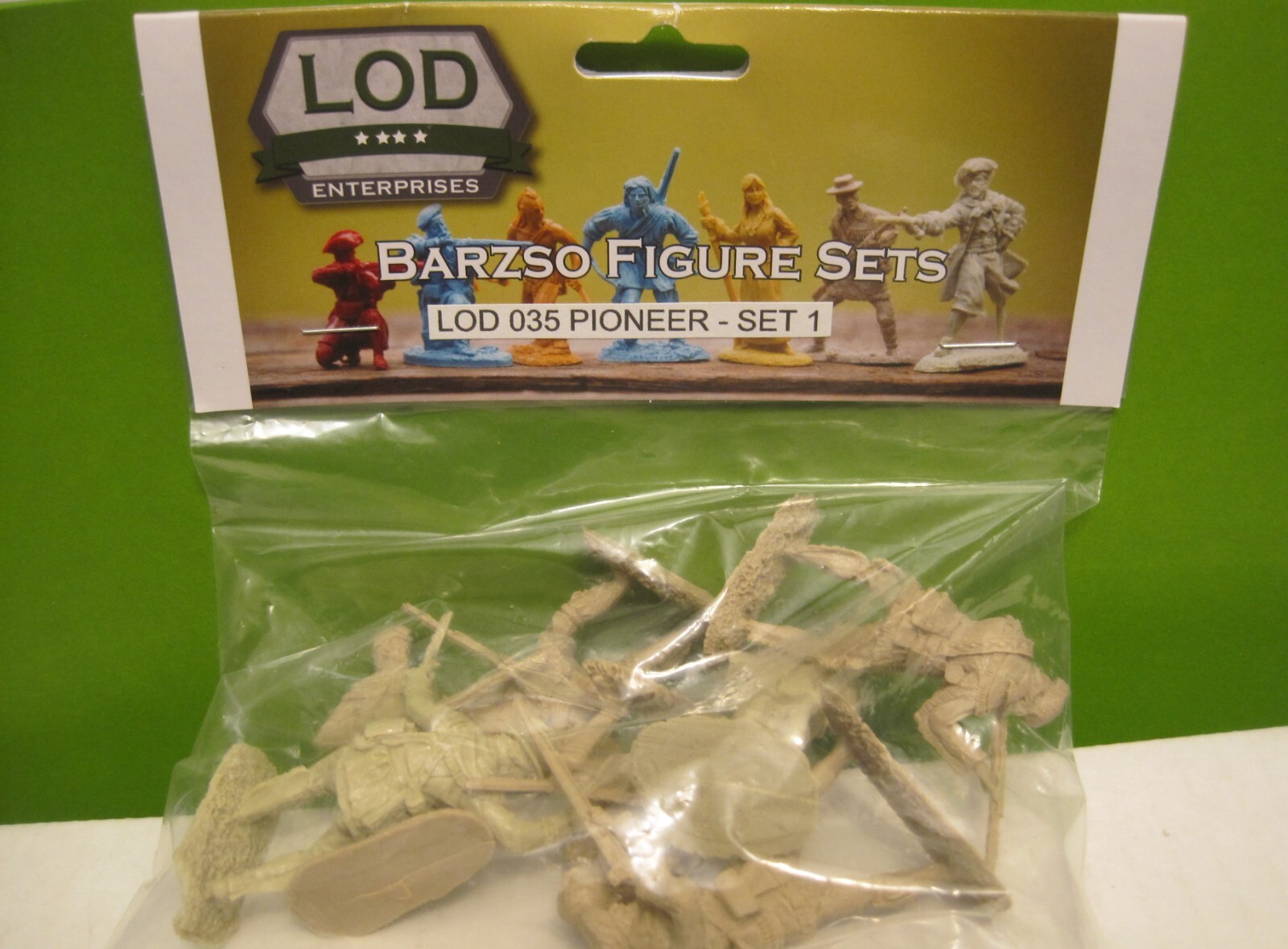 LOD BARZSO MARX DAVY CROCKETT DANIEL BOONE PIONEER SET 1 PLASTIC TOY