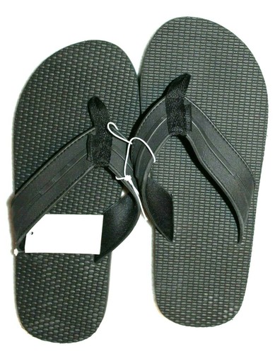 Flagler Black Flip-Flops Slippers Size 