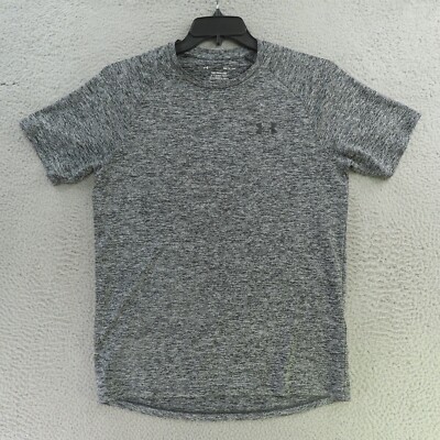 Under Armour Shirt Mens Small Gray Tee Shirt Red Tech Tee Loose Athletic