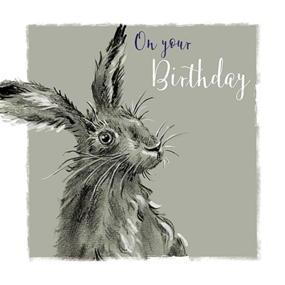 Hoppy Birthday Hare Birthday Greeting Card The Wildlife Range Cards