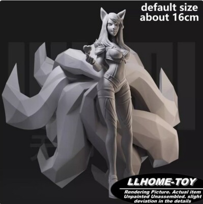 Game Ahri Fox idol Singer Resin 3D Print GK Figure DIY Model Unpainted
