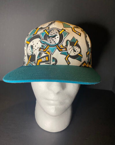 Anaheim Mighty Ducks NHL Vintage 47 Brand Hockey All Over Print Snapback Cap Hat - Picture 1 of 8