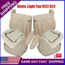 Fits 2000-02 Chevy Tahoe Suburban Front Both Leather Seat Cover Foam Cushion Tan