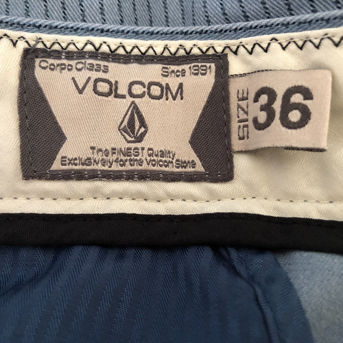 VOLCOM Men's Shorts Sz 36 FRICKIN Stripe Blue Chino Genuine Volcom - Picture 5 of 7