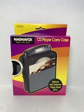 Magnavox CD Player Carry Case Interior  Exterior Flaps Hold CD  s NOS Walkman