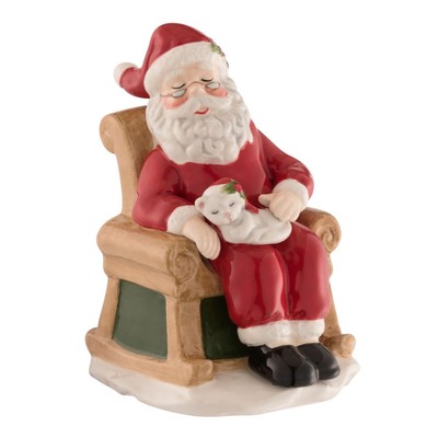 Aynsley Santa's Christmas Chair Figurine, White, China, 6'' x 8'' x 6''