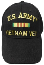 U.S. ARMY Hat VIETNAM VETERAN Military Official Licensed Adjustable Baseball Cap