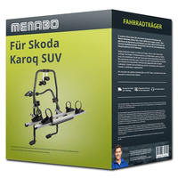 Menabo FahrradträGer Stand Up 2 Schwarz/Silber FüR Skoda Karoq Suv NU7 - 2 RäDer