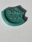 Fatimid glass jeton fragment al-Adid, 1160-1171, turquoise ex-Steve Album 4.54 g — photo 3
