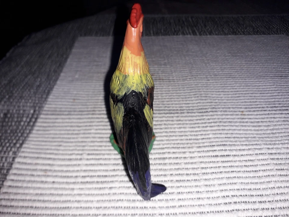 SCHLEICH 2016 - Grand coq aux plumes colorées jaunes orange vertes noires bleues - Photo 4/4
