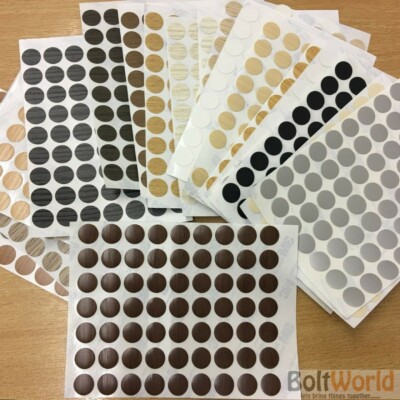 13 mm SELBSTKLEBENDE DEKORATIVE SCHRAUBLÖCHER NAGEL NOCKEN ABDECKKAPPEN MÖBEL KÜCHE