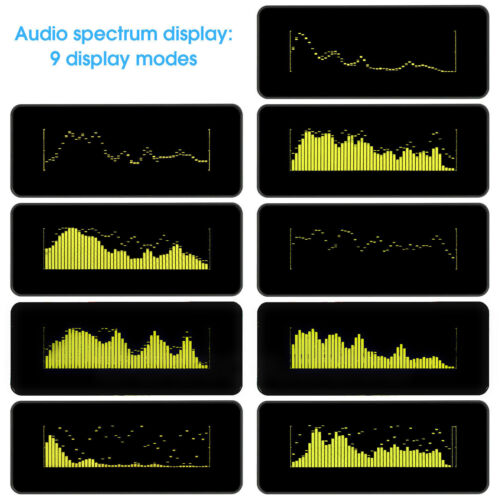 Hi-End OLED Sound Level Meter Audio Spectrum Analyzer Digital Home Decor Clock - Picture 5 of 11