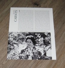 PEOPLE WHO CHANGED THE WORLD Rachel Carson original ONE page PHOTO + article