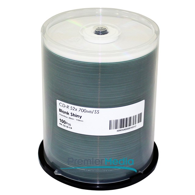 PremierPro Premium 52x Shiny Silver Thermal CD R Blank Disc CDR Media PremierPro Premium 52x Shiny Silver Thermal CD R Blank Disc CDR Media