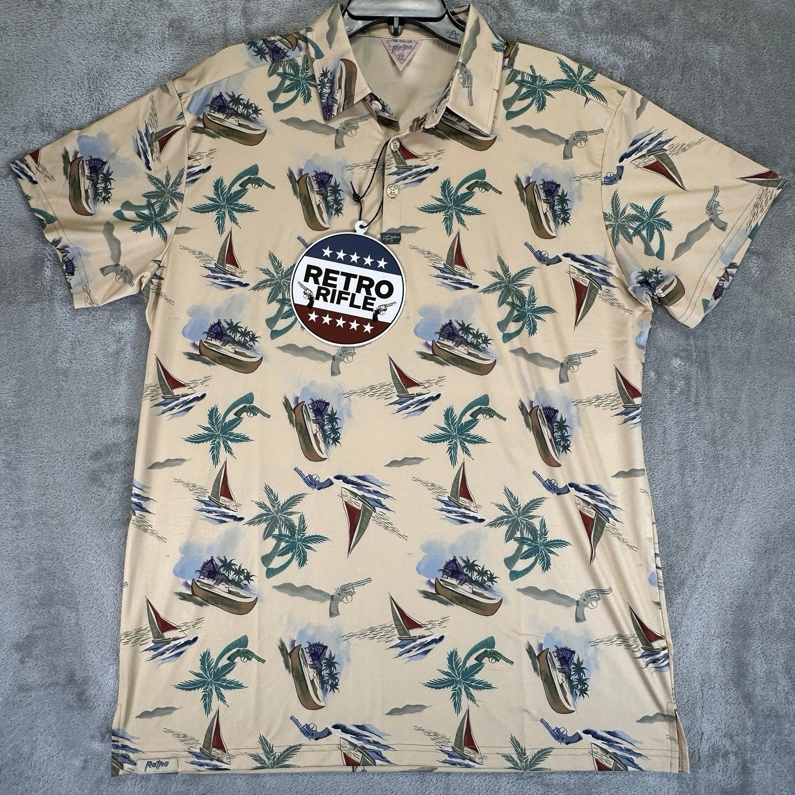 Retro Rifle Mens The Bueller Golf Polo Size XL