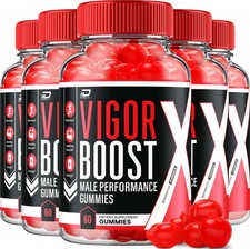  5 Pack Vigor Boost Gummies for Men   VigorBoost Male Gummy Natural Blend