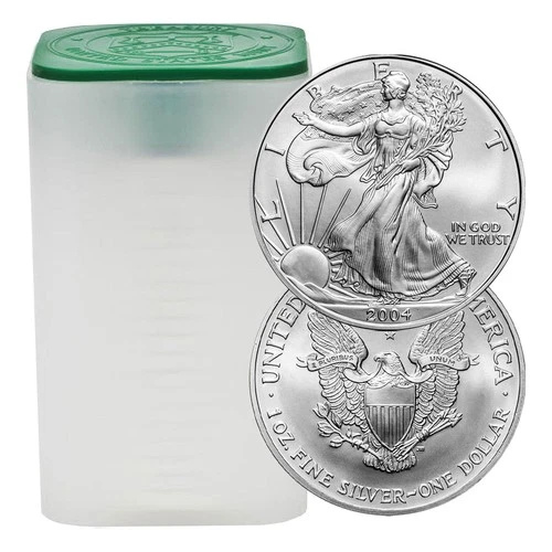 Roll of 20 - 2004 $1 American Silver Eagle 1 oz BU