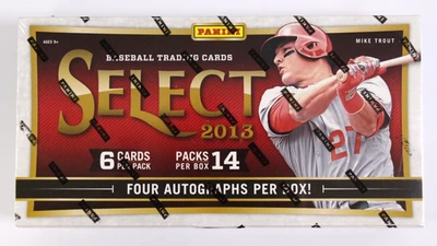 2013 Panini Select Baseball Factory Sealed Hobby Box 4 Auto Per Box