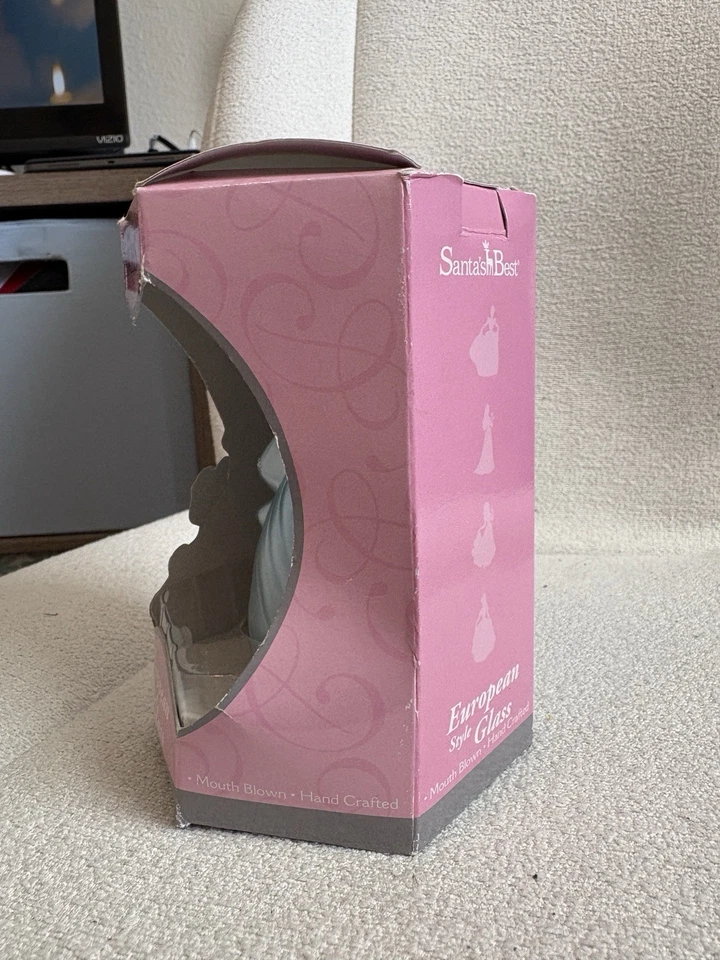 WALT DISNEY CENICIENTA ESTILO EUROPEO ADORNO DE VIDRIO De colección 2002 Raro Nuevo en Caja Foto 2 de 4