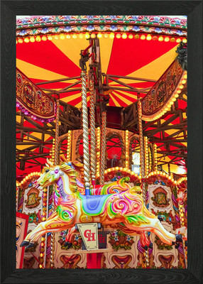 Jahrmarkt Fahrt Karussell Gerahmtes Wandbild Poster Leinwanddruck Bild