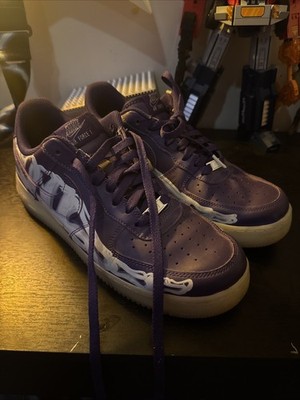 Nike Air Force 1 Low Purple Skeleton Size 10.5