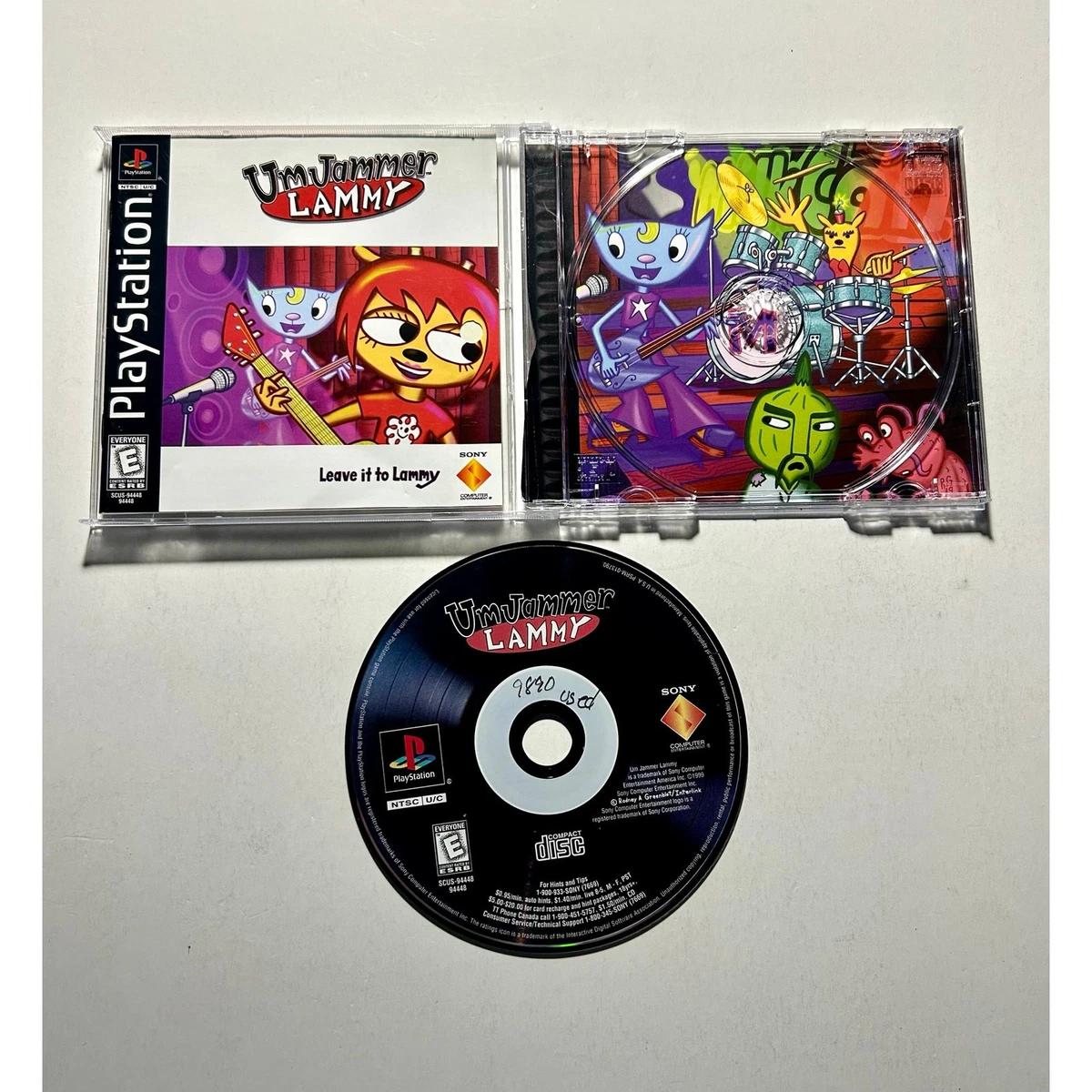 Jeu PS1 Um Jammer Lammy - Version Japonaise NTSC-J - état Correct Fonctionnel - Pour Collectionneurs