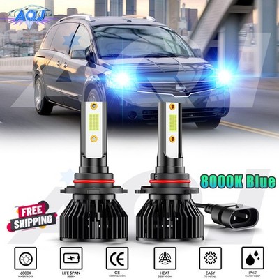 2PC ICE Blue 8000K 9006 LED Headlight Bulbs Kit For Nissan Quest 2004-2009