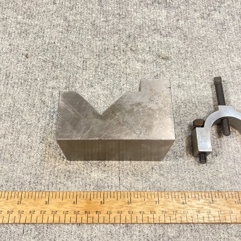 Machinist Made V Block & Clamp Set Fitted Clamp 3 7/8" x 2 1/2" x 2 1/4" - Image 4 of 4