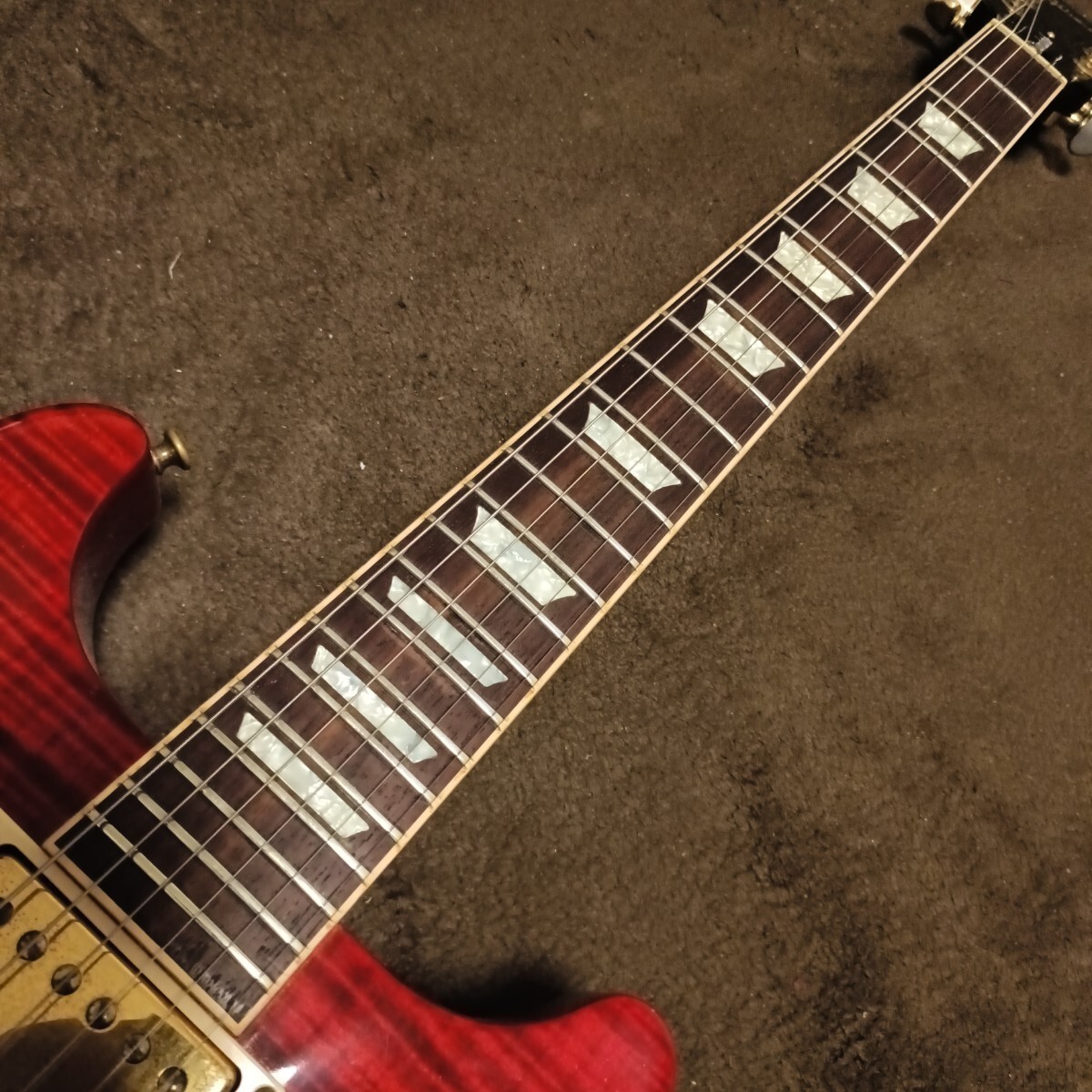 Electric Guitar Gibson Les Paul Standard DC Plus 2002 Trans Red