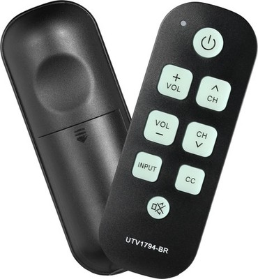 Universal Big Button Backlight TV Learning Remote for Seniors Simple Easy to ...