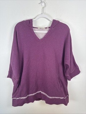 Soft Surroundings Just Beachy Berry Purple Oversized Drop Shoulder Hoodie XL/1X