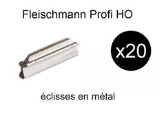 FLEISCHMANN 20x éclisses en métal pour rail Profi - FLEISCHMANN 6434
