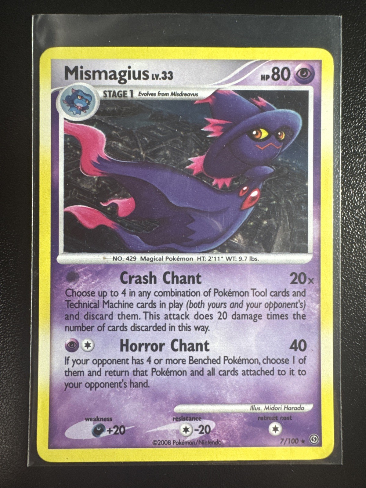 Pokémon TCG Mismagius Holo 7/100 LP