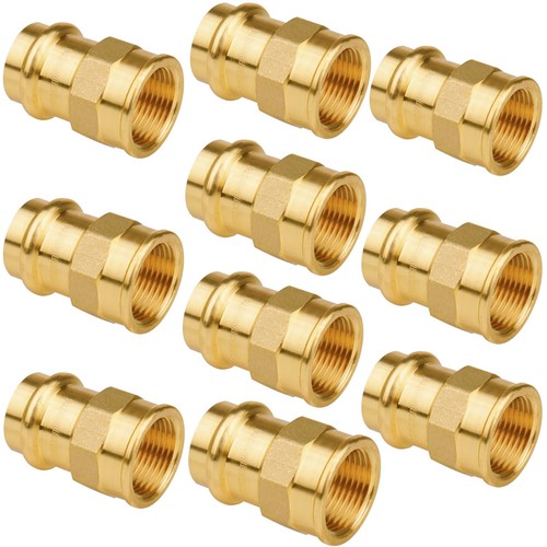 10 Pack 3/4" Press Propress x 3/4" NPT Female Adapter Fittings Pressure Coope...