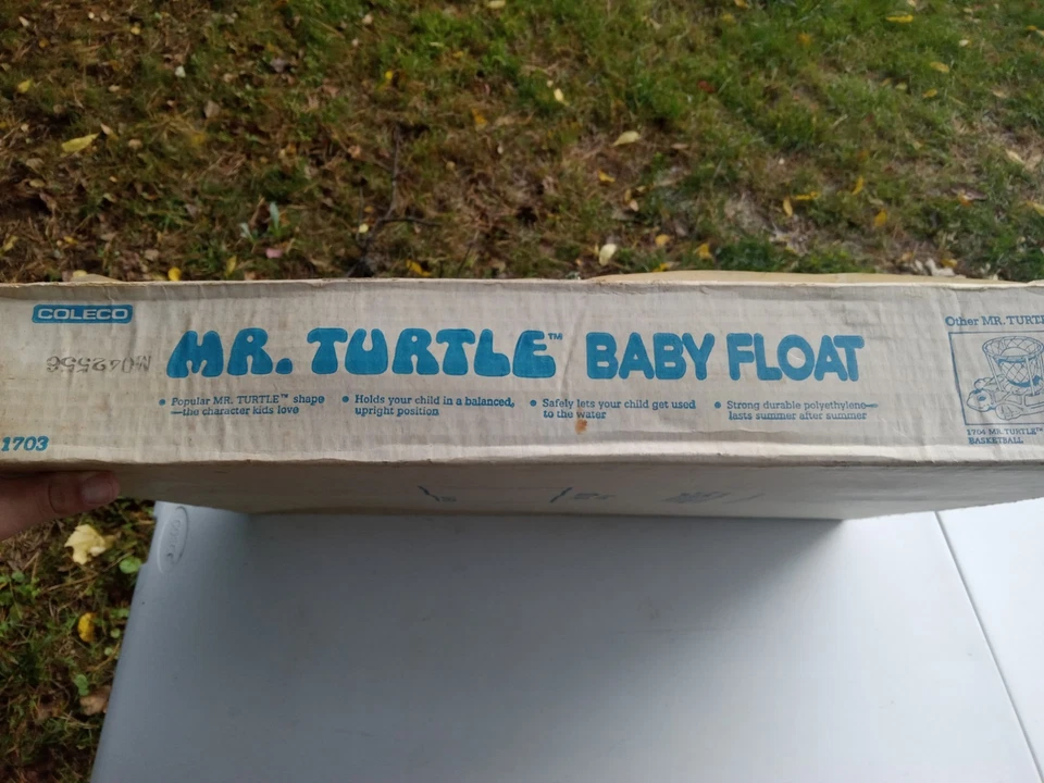 Винтажный Coleco Mr. Turtle Baby бассейн поплавок 1982 оригинальной коробке 80-х - Изображение 3 из 4