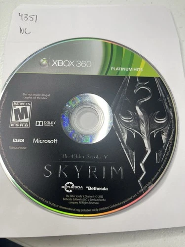 The Elder Scrolls V: Skyrim (Microsoft Xbox 360) NO TRACKING- DISC ONLY 4351