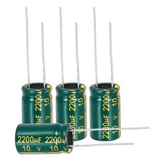 50Pcs Electrolytic Capacitor 2200UF 10V with Aluminum Radial Leads 10 x 17mm